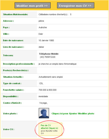 Ullistration du profil candidat